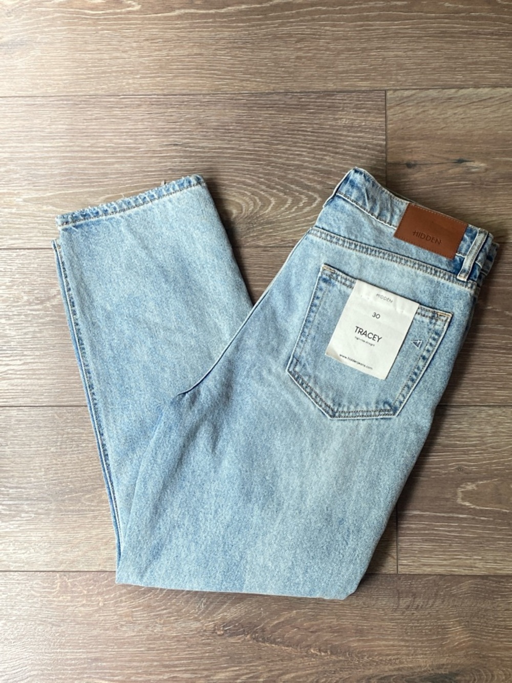 NWT Hidden LA Light Blue Distressed Denim Jeans 30